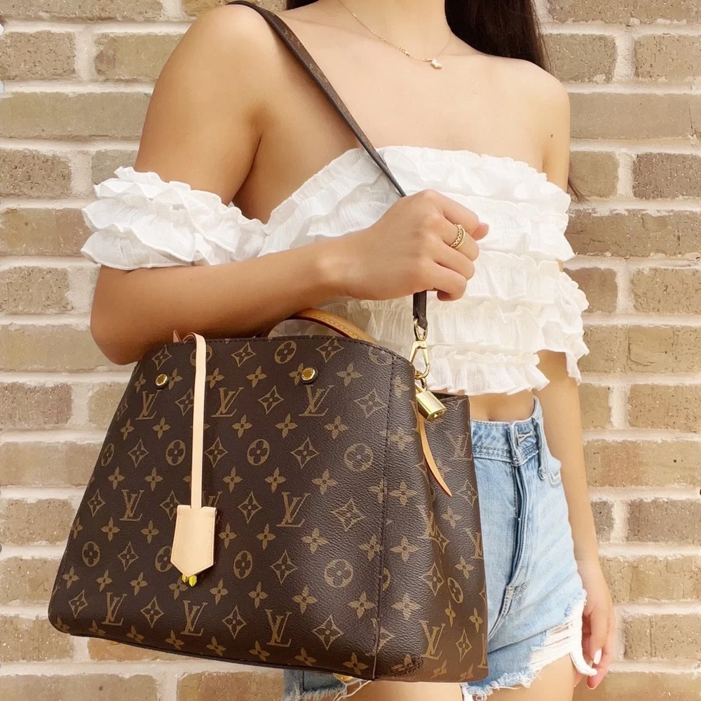 Authentic✅ Louis Vuitton Monogram Montaigne MM Satchel Shoulder Bag M41056 - Picture 4 of 11